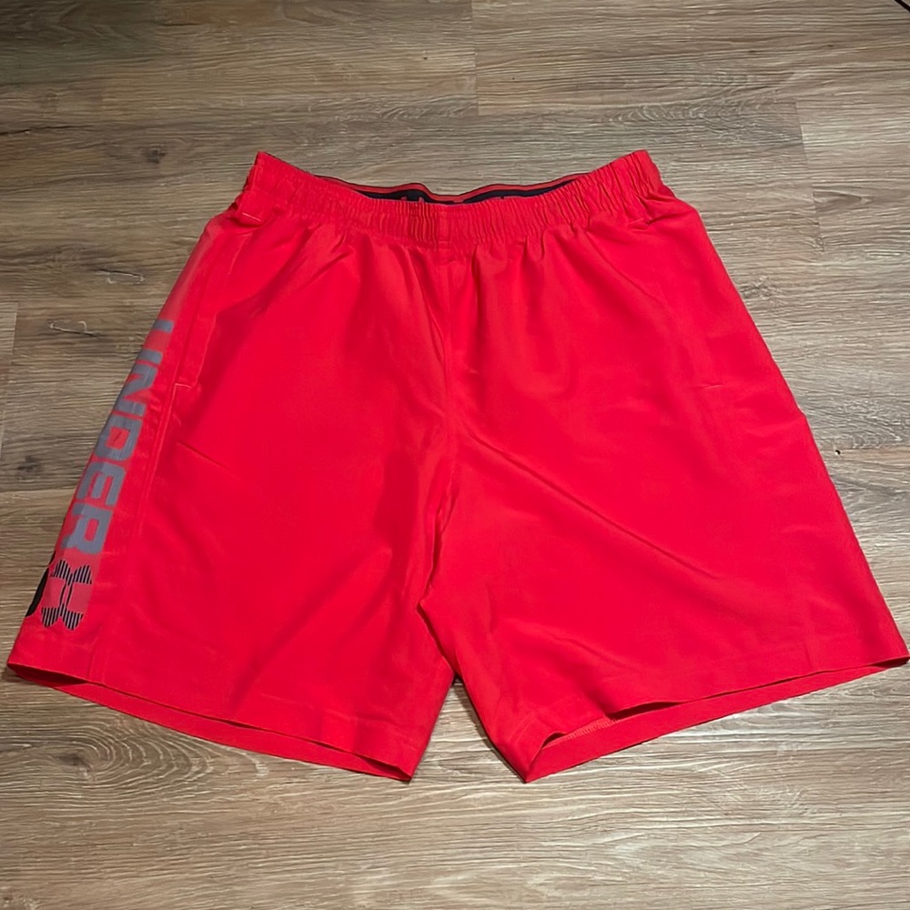 Men’s Red Under Armor Gym Shorts